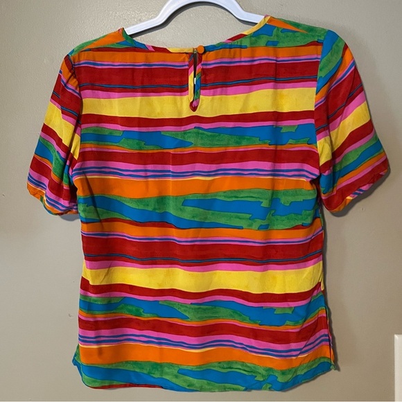 Caroline Charles London Vintage 100% Silk Top & Scarf - Picture 3 of 9